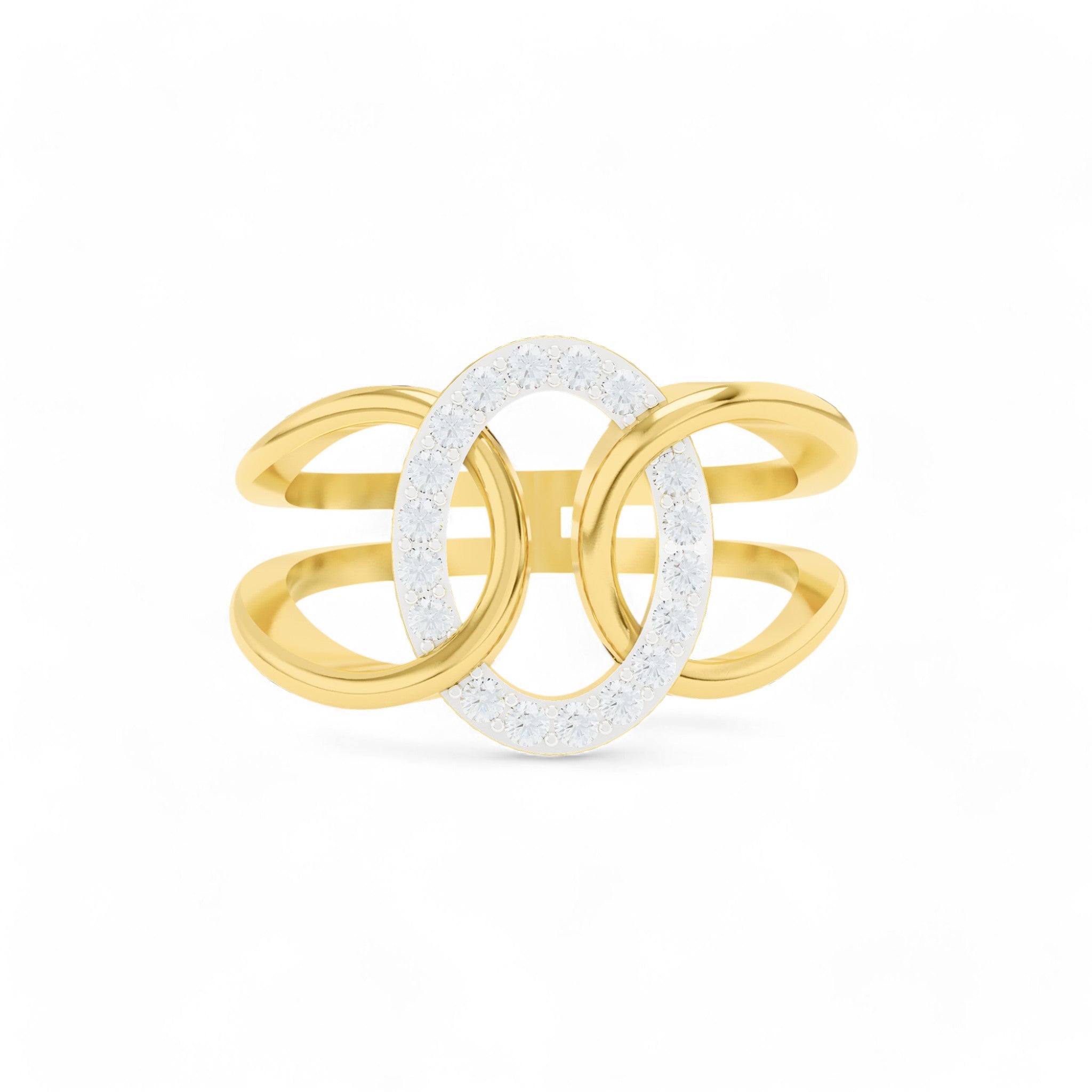 Linked Brilliance Ring | Gold Diamond Jewellery | Lab Grown Diamond Jewellery