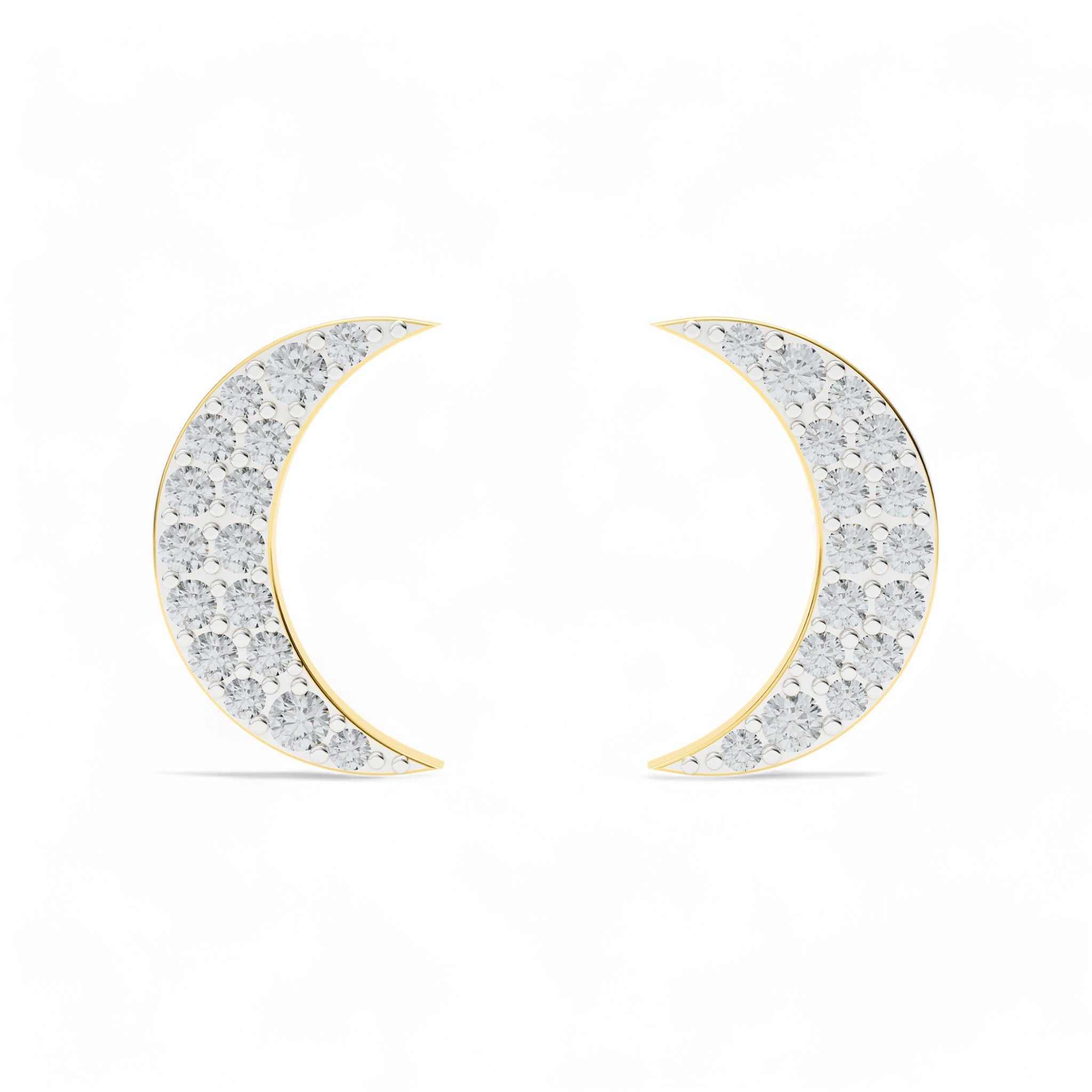 Crescent Shine Earrings | 925 Silver 18k Gold Plated Earring | Gold Vermeil Jewellery | Party Wear Earring  Earring Gold-Vermeil