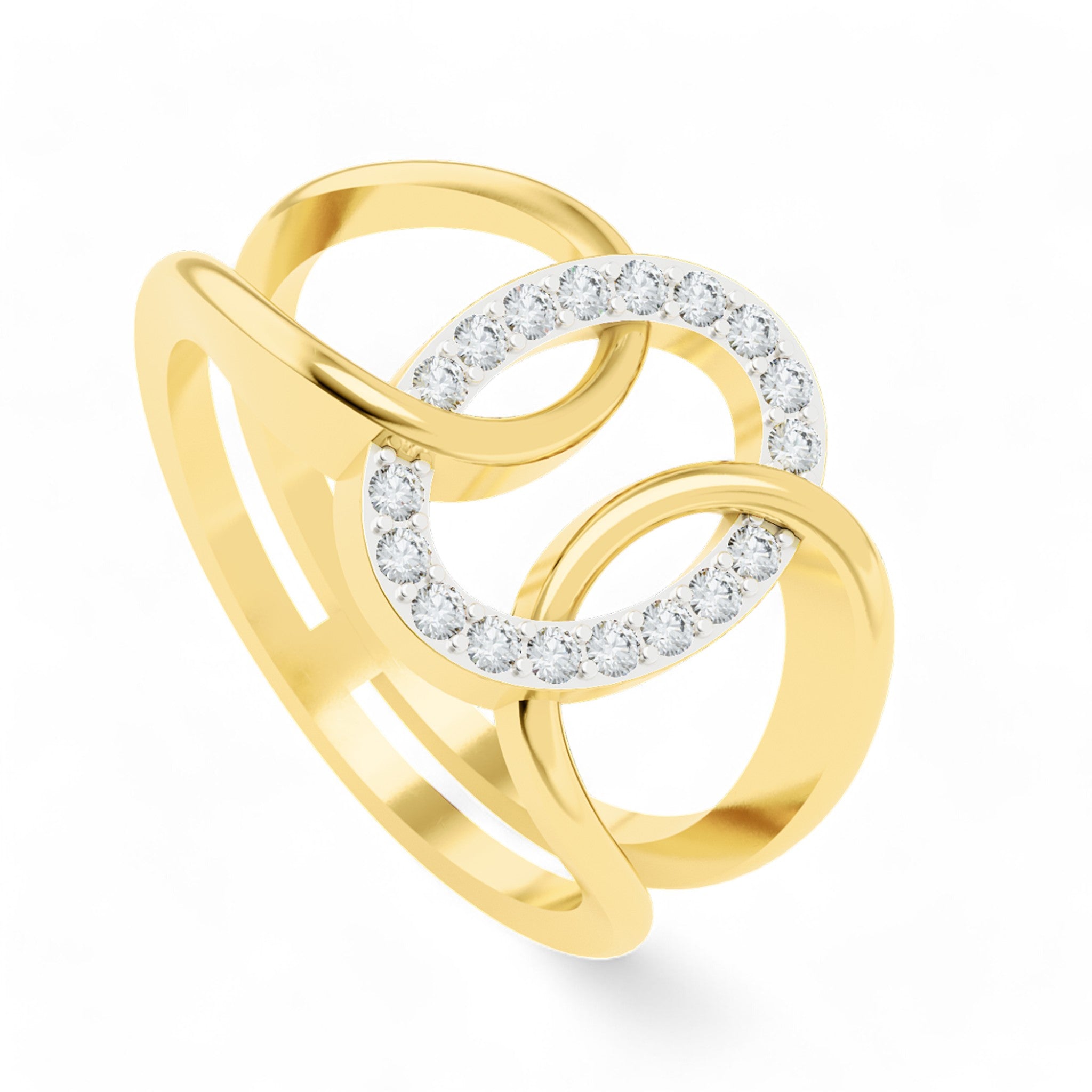 Linked Brilliance Ring | Gold Diamond Jewellery | Lab Grown Diamond Jewellery