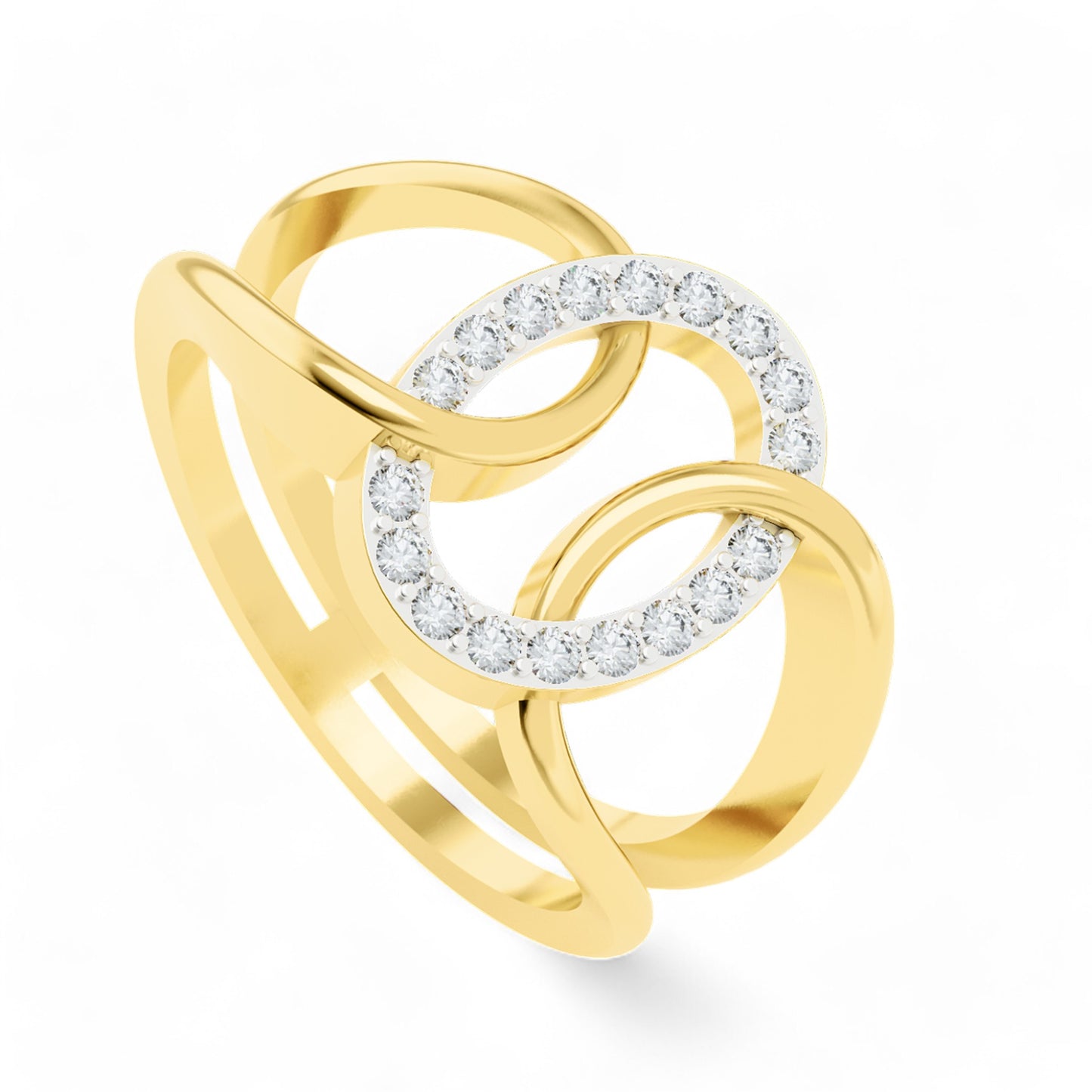 Linked Brilliance Ring | Gold Diamond Jewellery | Lab Grown Diamond Jewellery