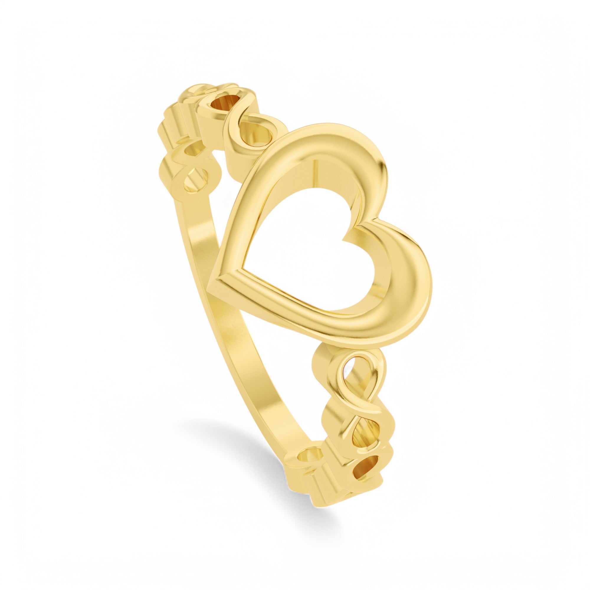 Endless Love Ring | 925 Silver 18k Gold Plated Jewellery | Gold Vermeil Jewellery | Party Wear Ring